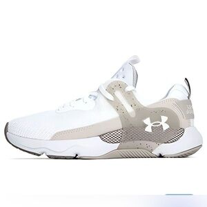 Under Armour White & Beige Slip-On Athletic Trainer